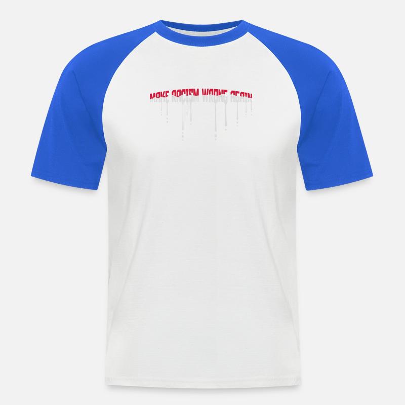 make racism wrong again - Männer Baseball-T-Shirt - Weiß/Royalblau