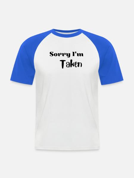 Funny Valentine Love Shirt - Men's Baseball T-Shirt - white/royal blue