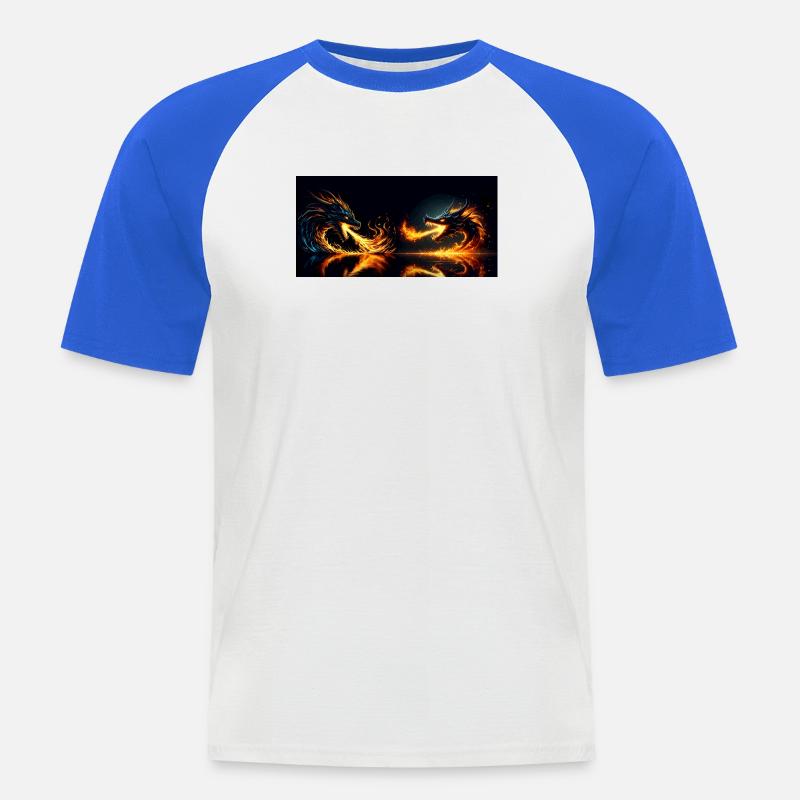 Hitze des Gefechts - Männer Baseball-T-Shirt - Weiß/Royalblau