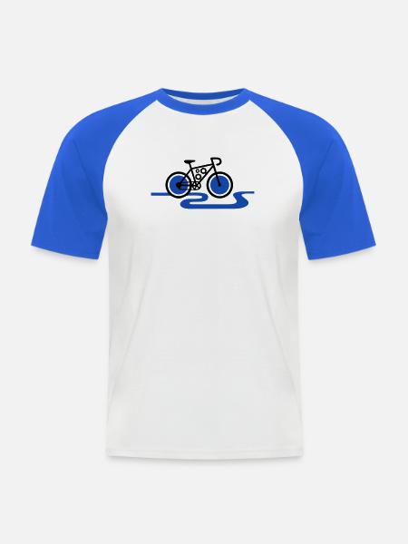 Modern E-Bike Gear Motor - Men's Baseball T-Shirt - white/royal blue