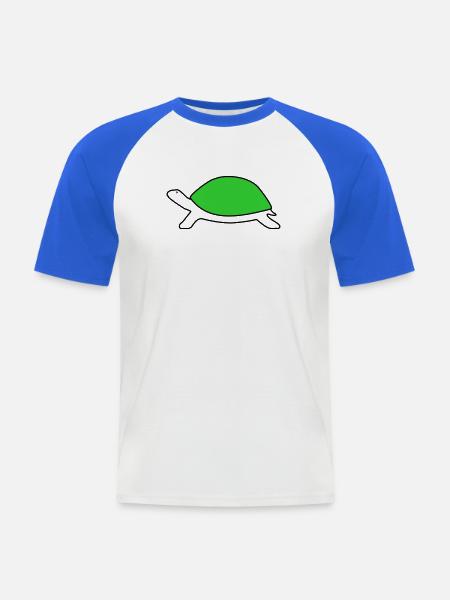 Turtle - Men's Baseball T-Shirt - white/royal blue