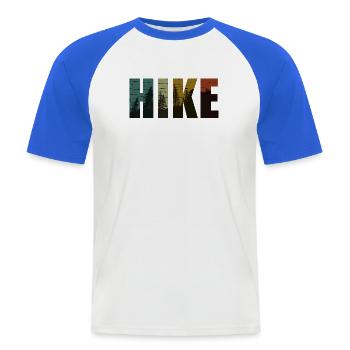 Hike - Men's Baseball T-Shirt - white/royal blue - Front