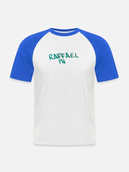 Geschenkidee für Raphael  - Männer Baseball-T-Shirt - Weiß/Royalblau