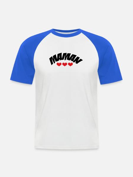 Mom / Mother's Day - Men's Baseball T-Shirt - white/royal blue