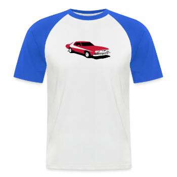 SH_Gran_Torino 2 Colors - T-shirt baseball manches courtes Homme - blanc/bleu royal - Devant