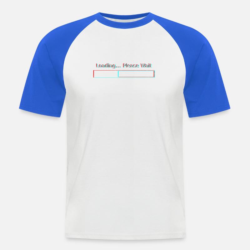 Loading Please wait - Men's Baseball T-Shirt - white/royal blue