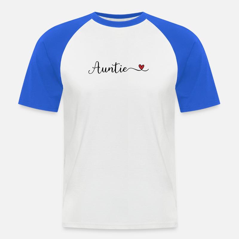 Zietta - Maglia da baseball a manica corta da uomo - bianco/blu royal