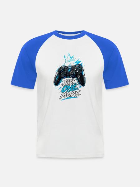 Noch Ein Mal Controller Graffiti - Männer Baseball-T-Shirt - Weiß/Royalblau