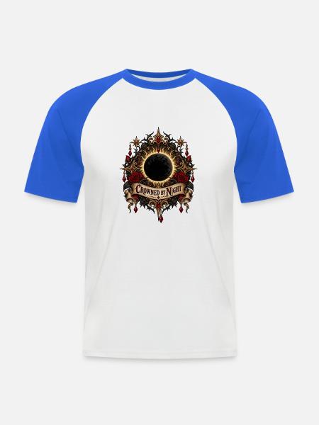 Krönt vom Nacht-Mondwrest. - Männer Baseball-T-Shirt - Weiß/Royalblau