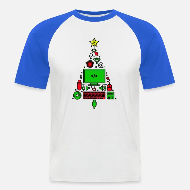 Code Computer Code Debug Skripting Programmierer - Männer Baseball-T-Shirt - Weiß/Royalblau