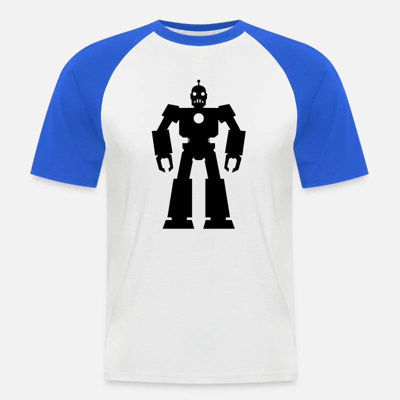 Robots – AI Technology Sci-Fi Nerd Design - Men's Baseball T-Shirt - white/royal blue
