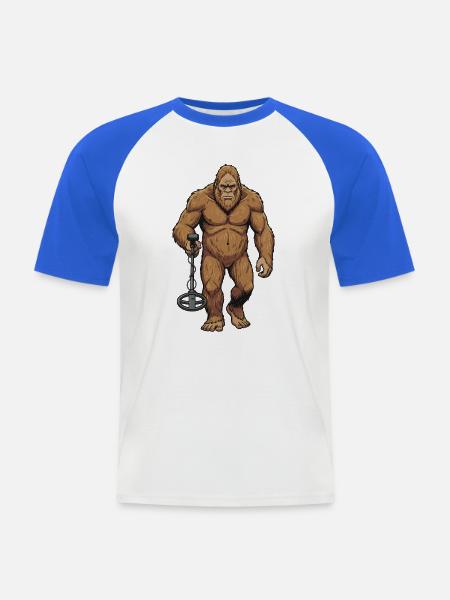 Sondengänger Sondler sondeln BIGFOOT-DETECTOR - Männer Baseball-T-Shirt - Weiß/Royalblau