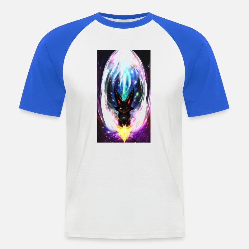 Lightning Wolf - Men's Baseball T-Shirt - white/royal blue
