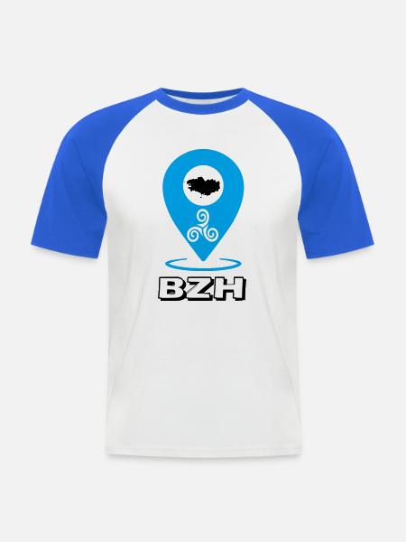 Triskel Breizh Blue - Men's Baseball T-Shirt - white/royal blue