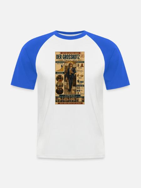 Der Großkotz – Status trifft Größenwahn - Männer Baseball-T-Shirt - Weiß/Royalblau