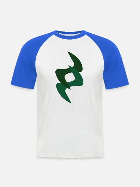 Grünes Blätter-Sinfonie - Männer Baseball-T-Shirt - Weiß/Royalblau