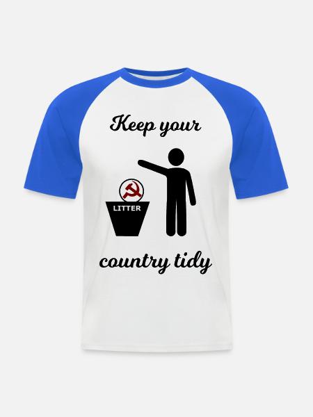 Socialism and Capitalism Funny - Men's Baseball T-Shirt - white/royal blue