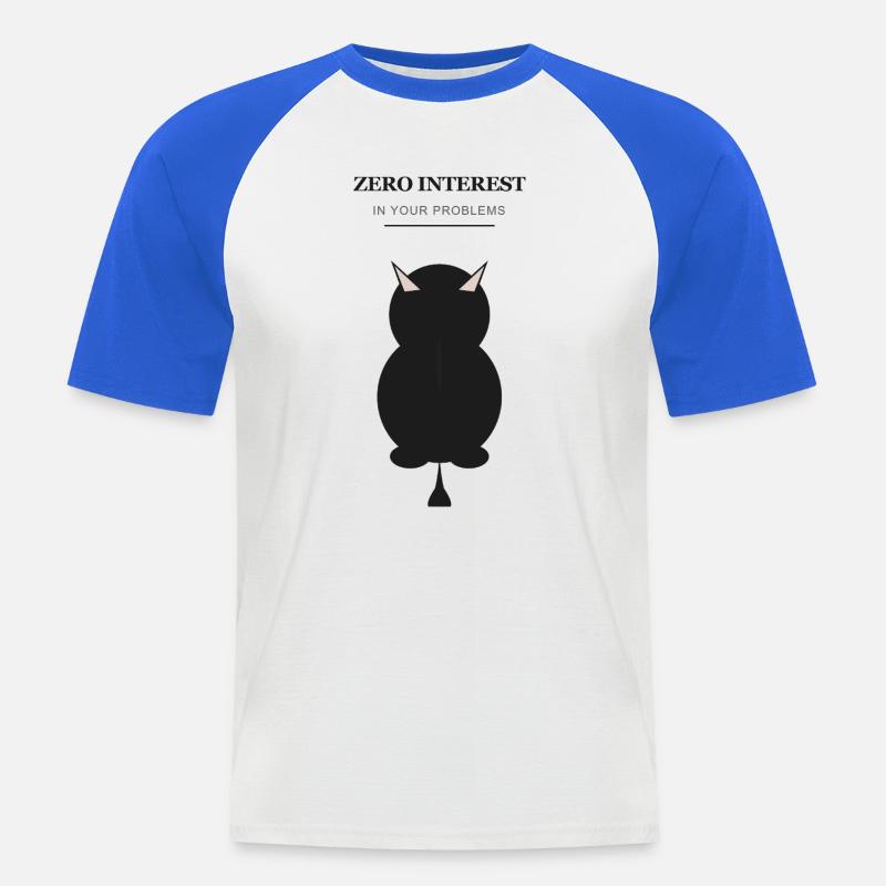 Zero Interest Dämonen-Silhouette - Männer Baseball-T-Shirt - Weiß/Royalblau