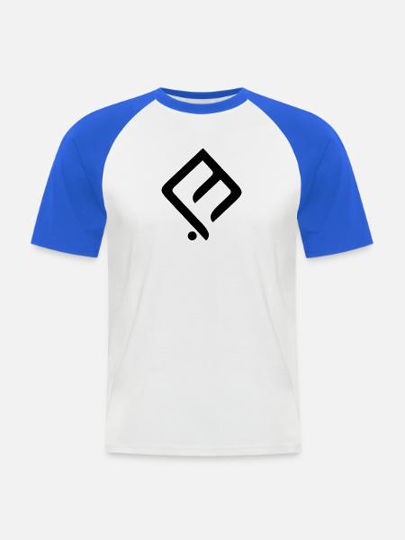 Mariflor - Männer Baseball-T-Shirt - Weiß/Royalblau
