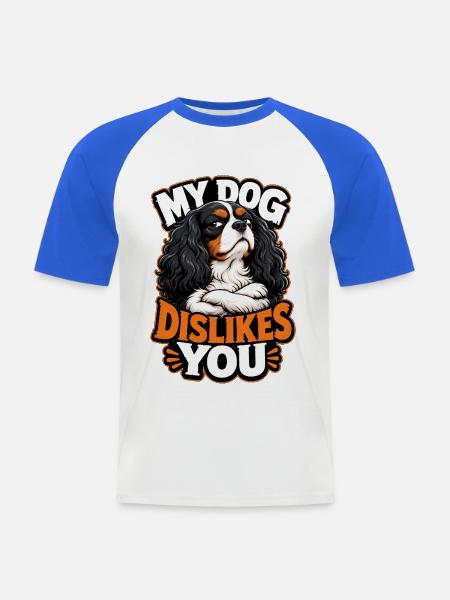 Kavallerier King Charles Spaniel - Männer Baseball-T-Shirt - Weiß/Royalblau
