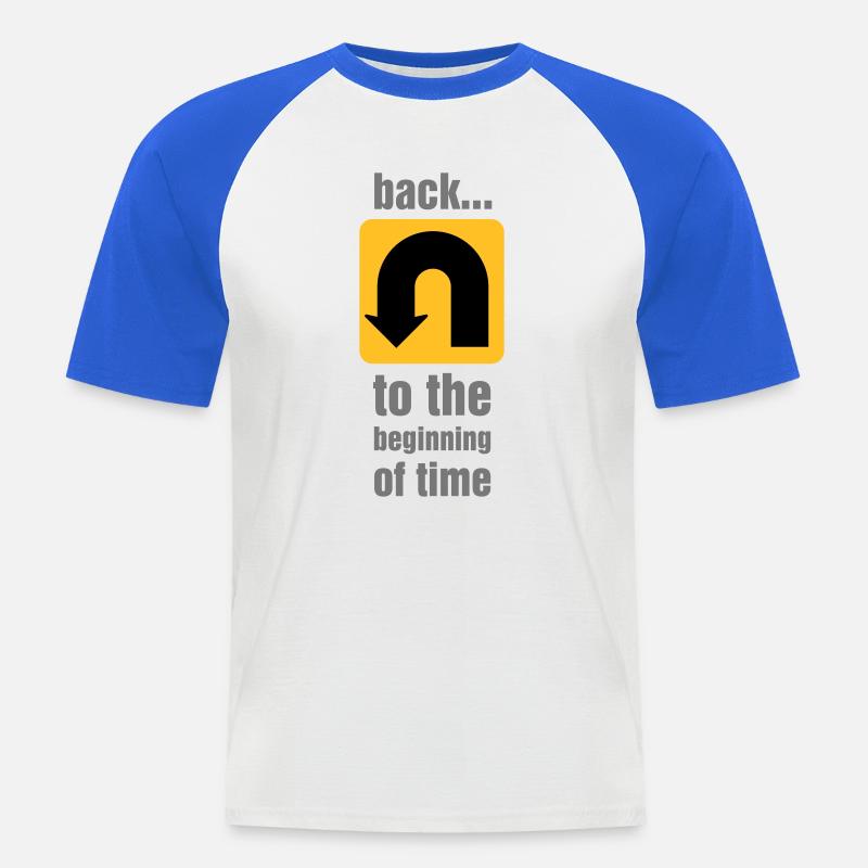 U-turn - Men's Baseball T-Shirt - white/royal blue