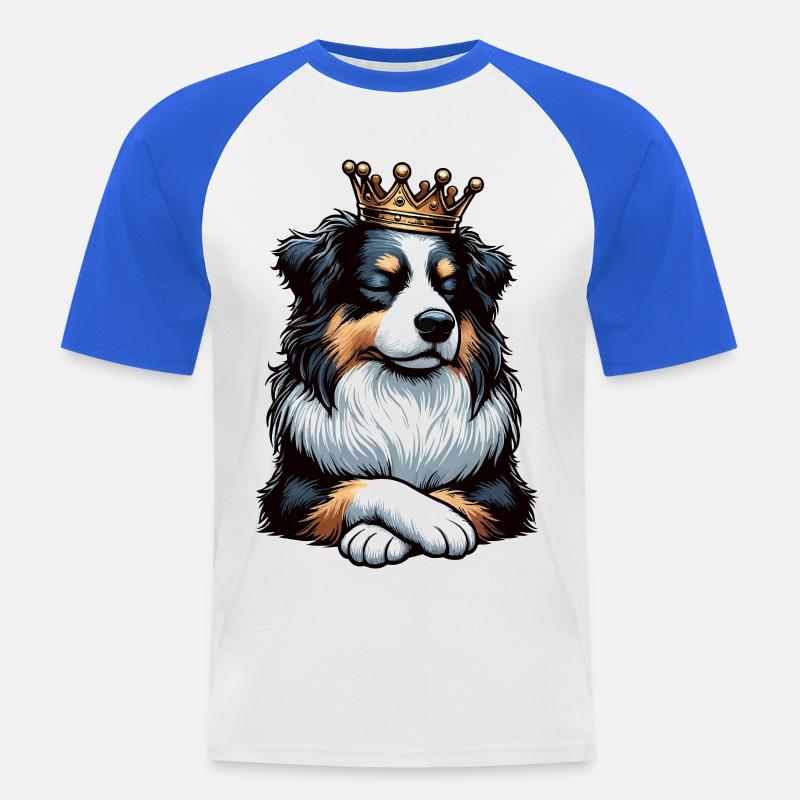 Australian Shepherd Aussie Aussiebesitzer Aussies - Männer Baseball-T-Shirt - Weiß/Royalblau