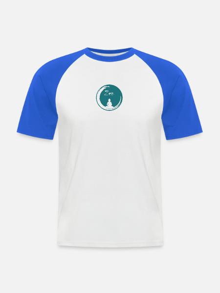 Zen-Blase - Männer Baseball-T-Shirt - Weiß/Royalblau