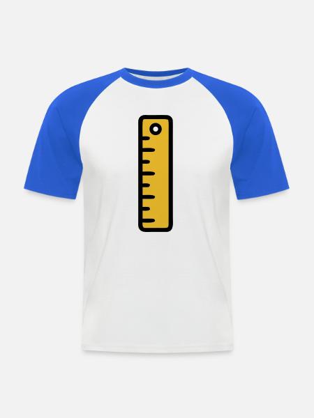 Scale Ruler Tool Office - Men's Baseball T-Shirt - white/royal blue