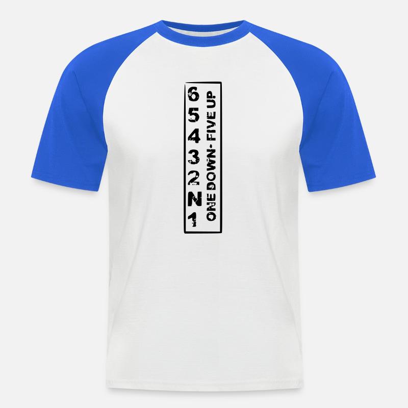 one down five up - Männer Baseball-T-Shirt - Weiß/Royalblau