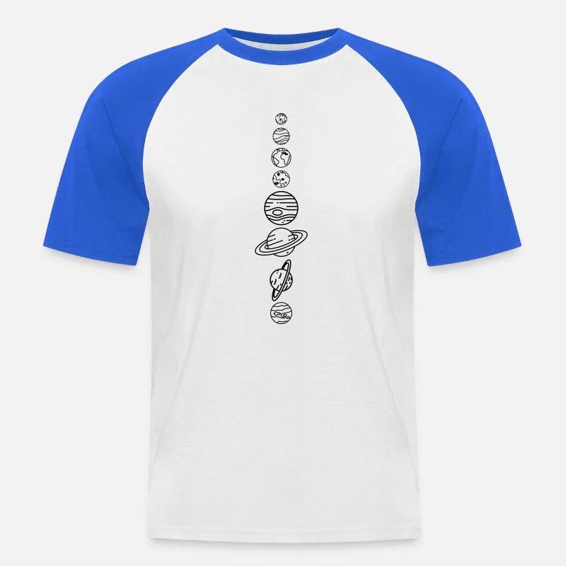 Solar System Planets – Solar System Space - Men's Baseball T-Shirt - white/royal blue