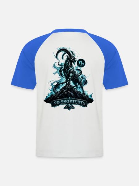 Keine Abkürzungen - Männer Baseball-T-Shirt - Weiß/Royalblau