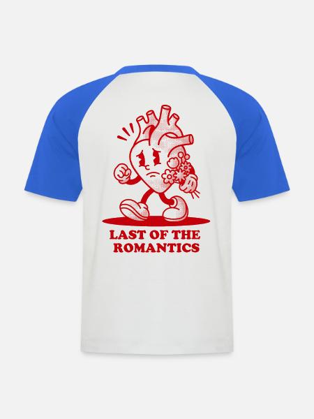 Herz Letzter der Romantiker - Männer Baseball-T-Shirt - Weiß/Royalblau