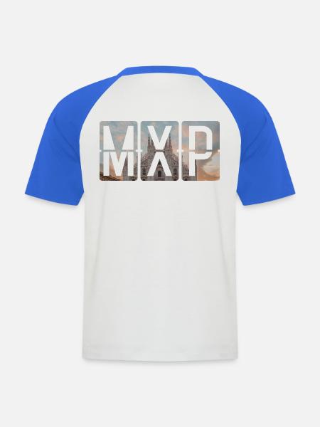 Flughafen Mailand Malpensa MXP - Männer Baseball-T-Shirt - Weiß/Royalblau