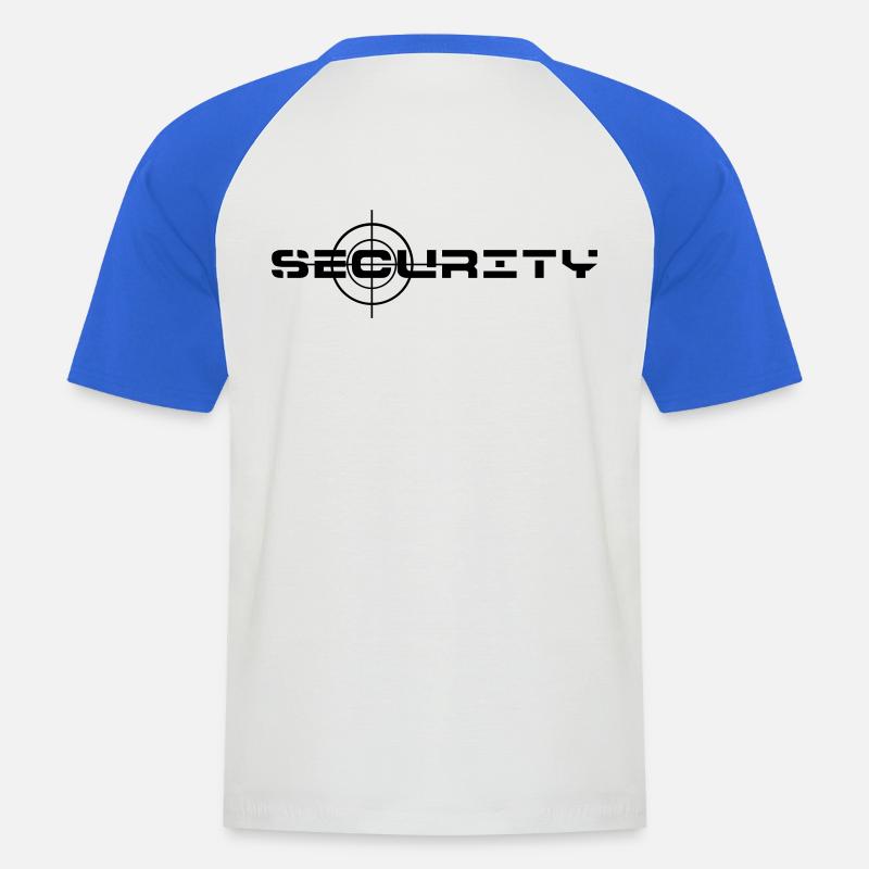 Security, Sicherheitsdienst, Objektschutz - Männer Baseball-T-Shirt - Weiß/Royalblau