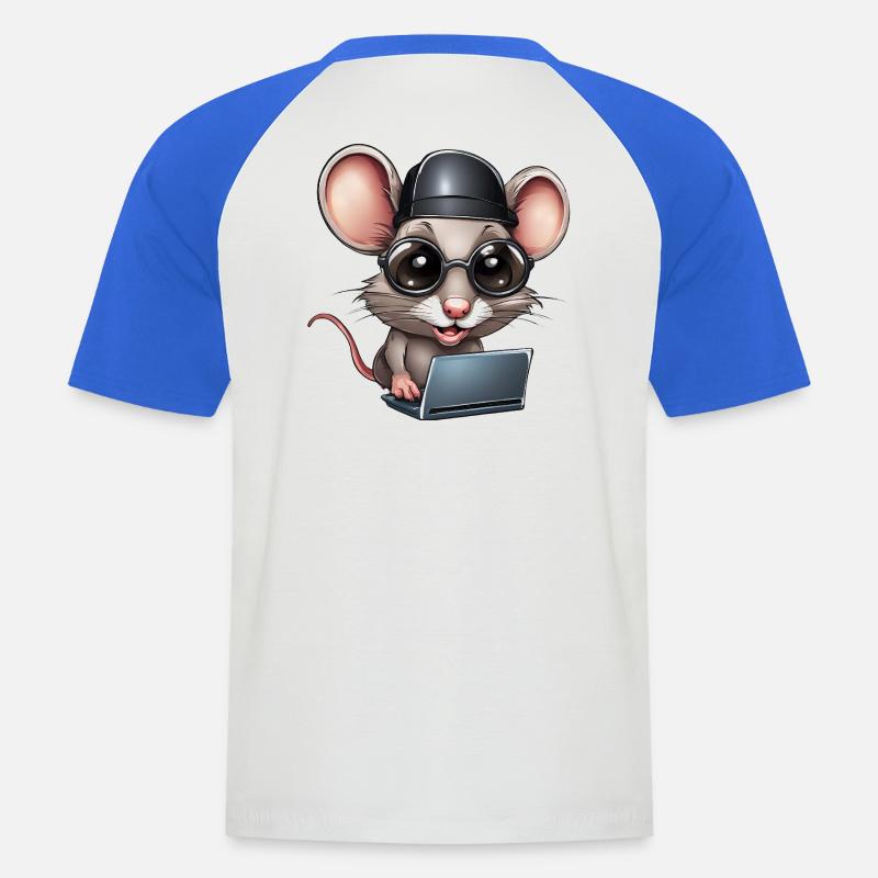 Computer, Informatikfreak, Informatiker - Männer Baseball-T-Shirt - Weiß/Royalblau