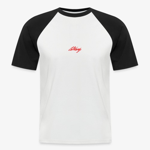 Cal Wardy Signature - Black T-Shirt - Red Font - Men's Baseball T-Shirt