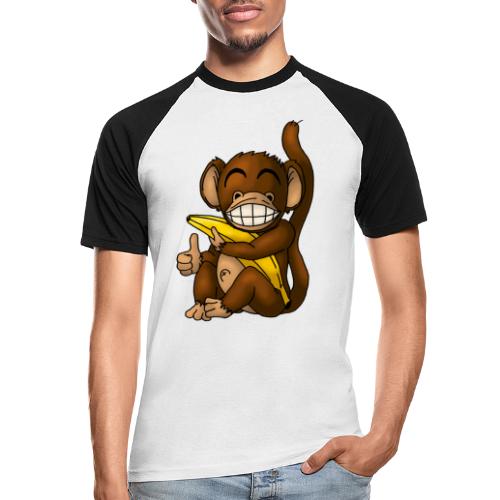 Super Fröhlicher Affe - Männer Baseball-T-Shirt