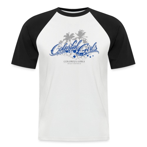 Colorful Girls Logo - Männer Baseball-T-Shirt