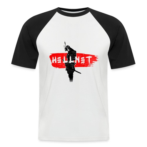 Samourai avec Hellnet en blanc - T-shirt baseball manches courtes Homme
