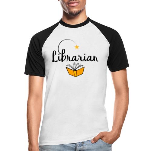 0326 Bibliotekarz i bibliotekarz - Koszulka bejsbolowa męska