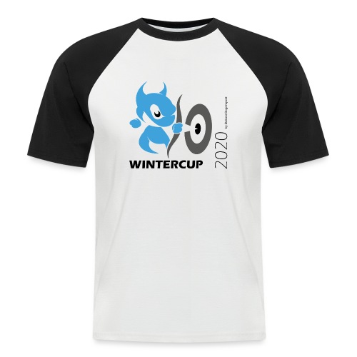 Wintercup 2020 schwarze Schrift - Männer Baseball-T-Shirt