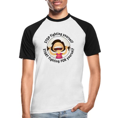 Amy's motto (black txt) - Men's Baseball T-Shirt