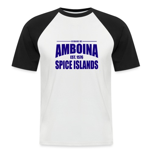 Cidade de Amboina - Blue - Mannen baseballshirt korte mouw