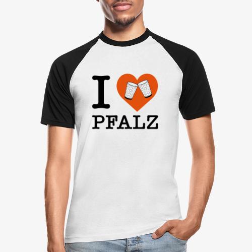 I love Pfalz – Dubbeglas - Männer Baseball-T-Shirt
