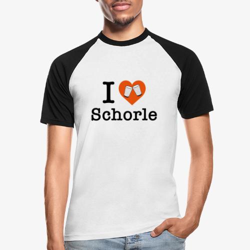 I love Schorle – Dubbeglas - Männer Baseball-T-Shirt