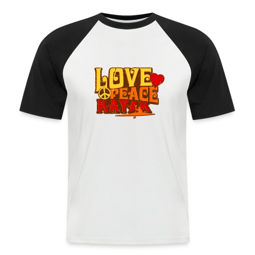 peace love kayak revised and final - Men's Baseball T-Shirt