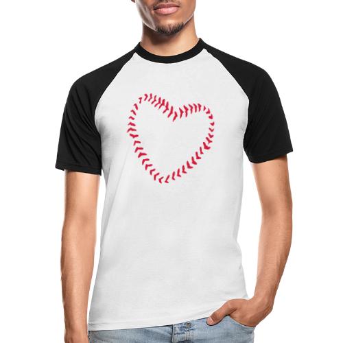 2581172 1029128891 Baseball hjertet af sømme - Kortærmet herre-baseballshirt