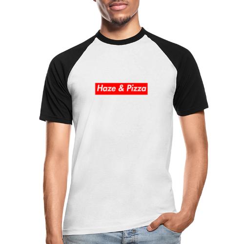 Haze & Pizza - Männer Baseball-T-Shirt