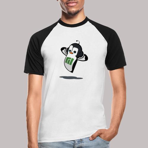Manjaro Mascot strong left - Men's Baseball T-Shirt