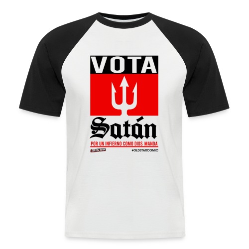 Vota Satán - Camiseta béisbol manga corta hombre